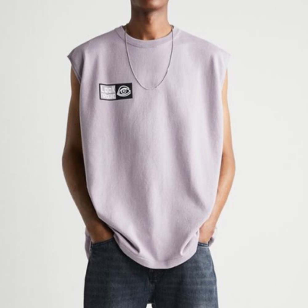 Zara men Embroidery Knit vest size S-M